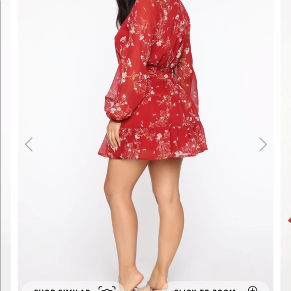 Red mini dress - Picture 3 of 3